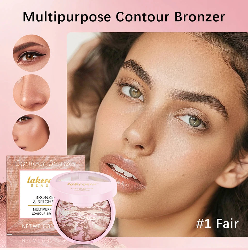 NEW YORK Baked Brighten Color Correcting Powder Foundation Fair Buildable Light to Medium Coverage Demi-Matte Natural Finish