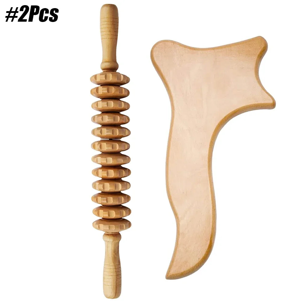 Wood Therapy Massage Roller Stick Wood Massage Cup Wooden Lymphatic Drainage Gua Sha Tool Body Shaping Muscle Massage Relaxation