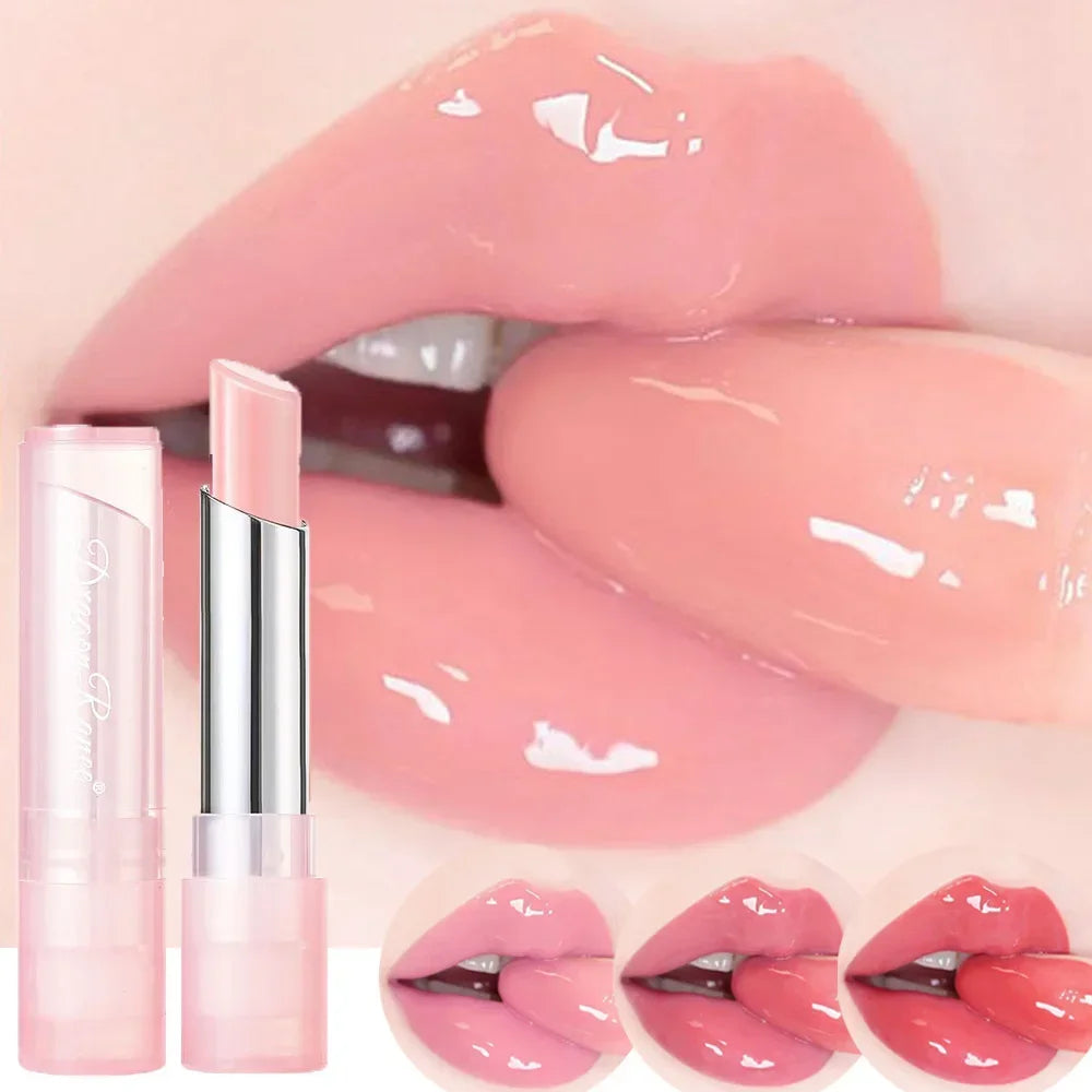 New Temperature Change Lipstick Jelly Color Change Lip Balm Moisturizing Not Easy To Fade Lovely Pink Colored Lipstick Lips Care