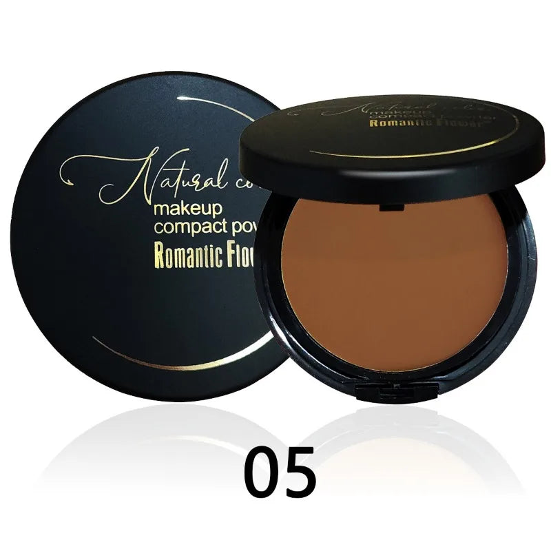 6-color Powder Dark Waterproof Full Coverage Cosmetic Cosmetics Powder Natural Powder Puff Powder Foundation