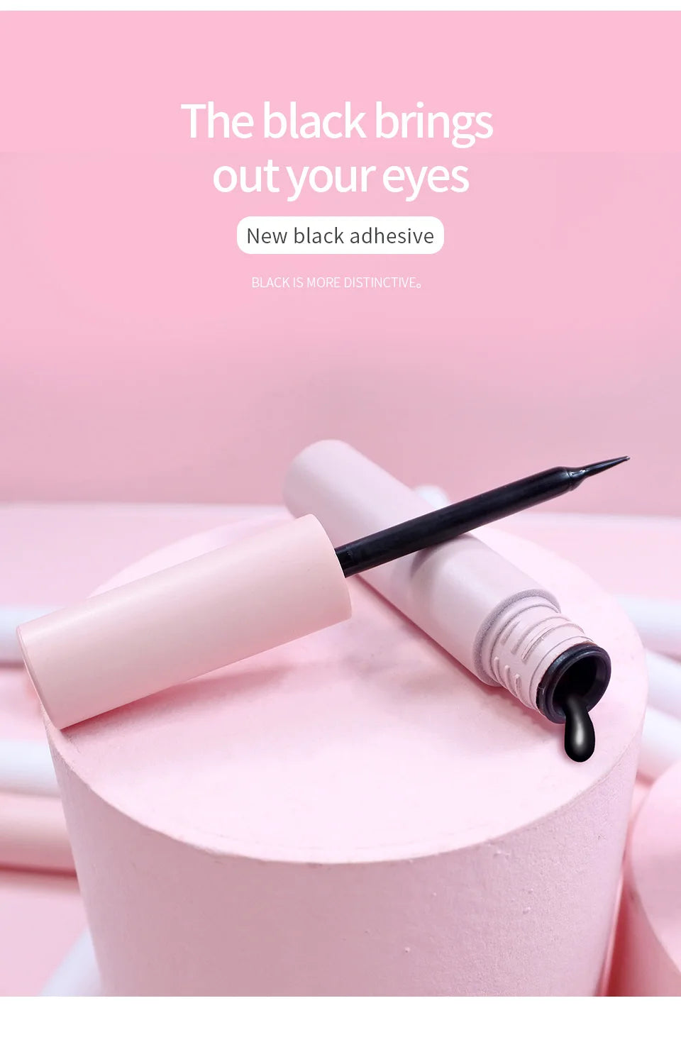 Eyelashes Glue Black & White Waterproof Lash Glue Cosmetics Tools for Mink Lashes