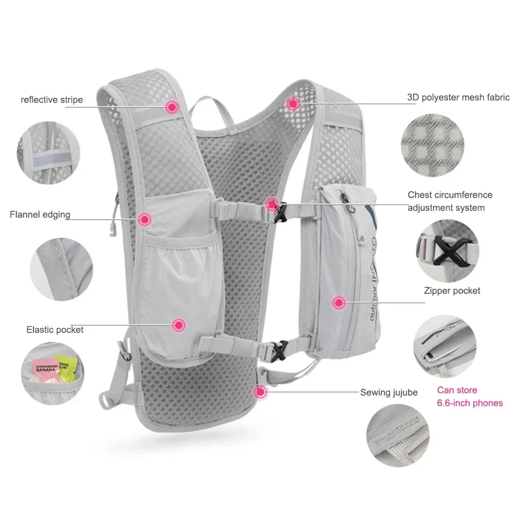 Ultralight Hydration Backpack Men Breathable Running Bag Trail Running Hydration Vest Racing Hydration Vest Camel Bag Gym Bag