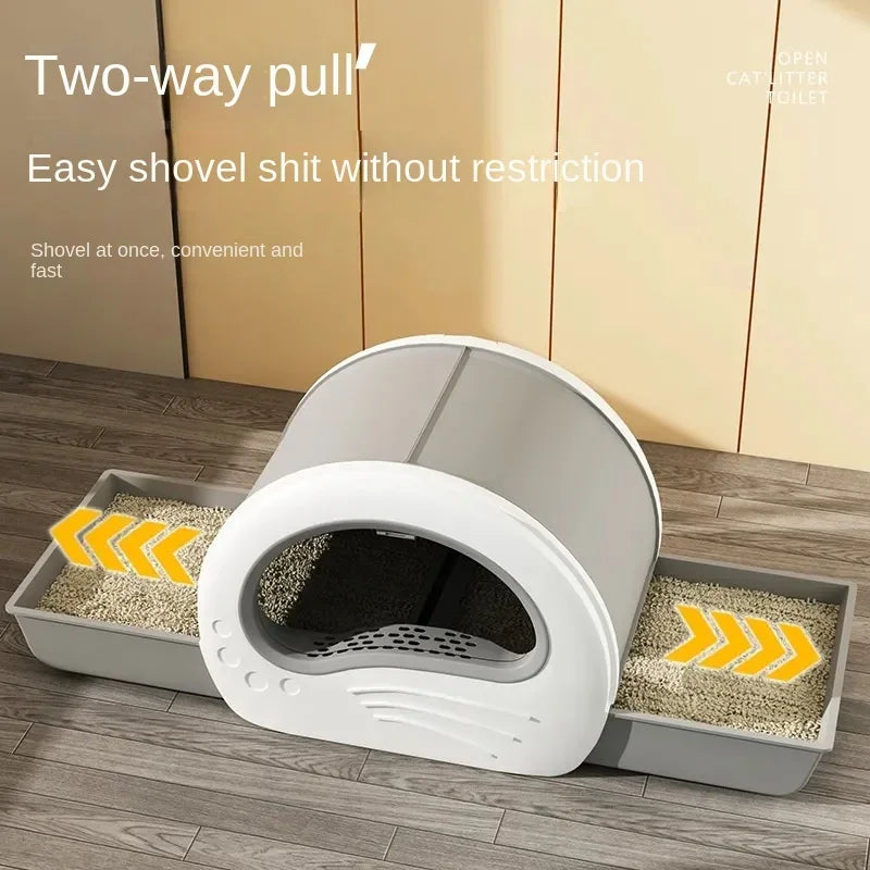 Cat Litter Box Fully Enclosed Drawer Type Cat Litter Box Anti-splash and Odor Isolation Cat Toilet Extra Large Cat Litter Box
