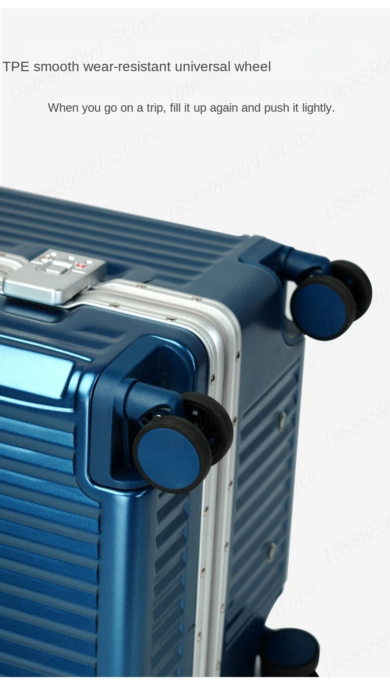 Large Capacity Luggage Aluminum Frame Suitcase Trolley Case PC TSA Lock Suitcases Travel Bags Oversized 24/26/28/30 inch