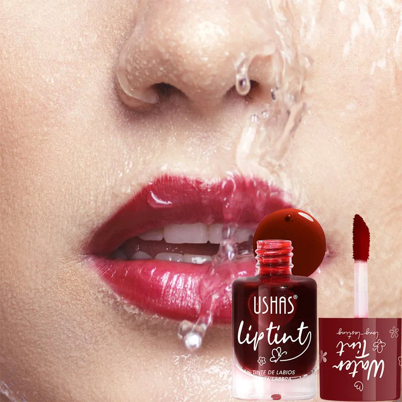 Hot Juice Red Lip Gloss Black Mirror Glass Water Light Clear Lip Glaze Waterproof Non Stick Liquid Lipstick Nude Lip Tint Makeup