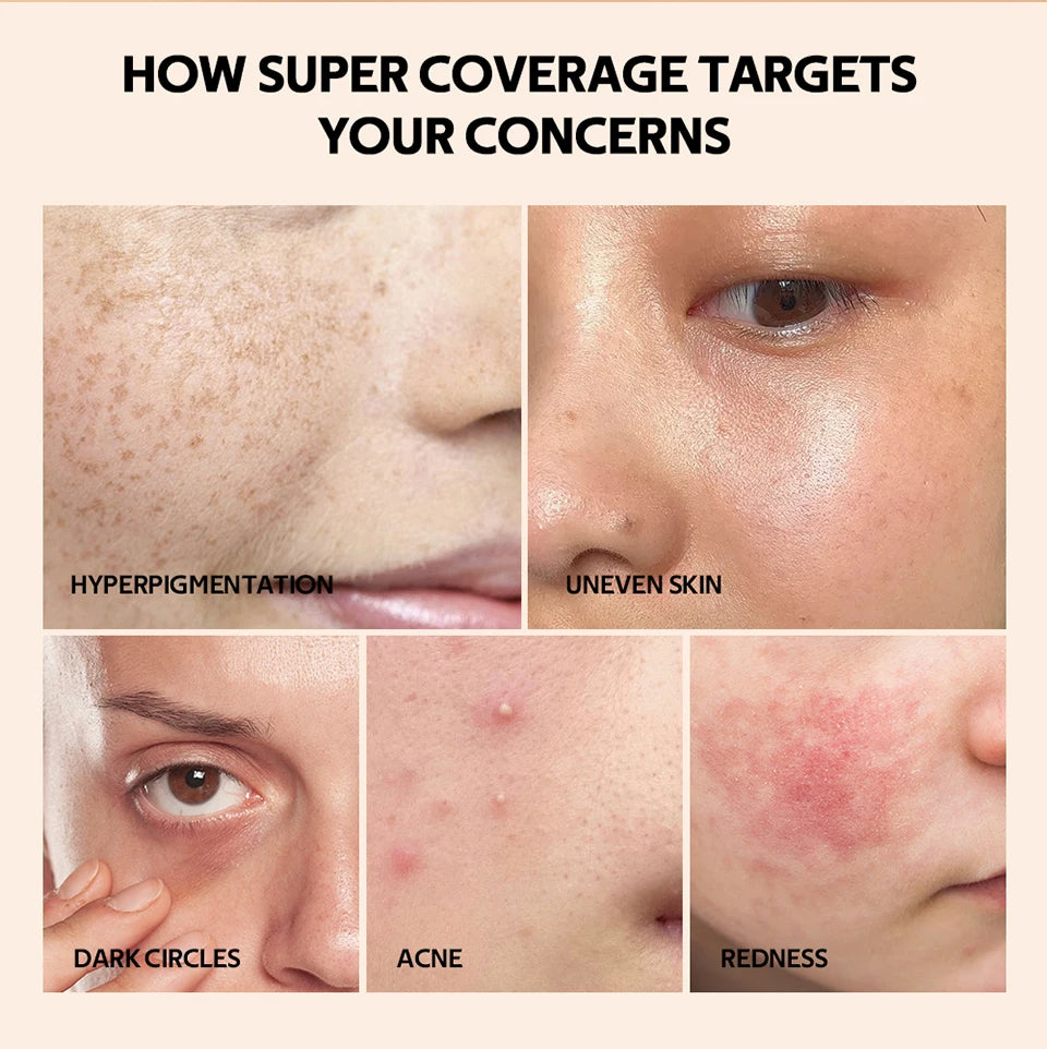 Super Coverage Concealer Multi-Use Cream Oil Free Long Lasting Hydrating Cover Contour Highlight and Retouch Face Makeup