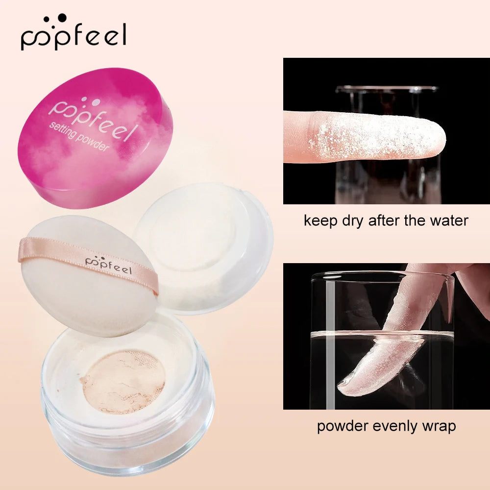 POPFEEL Setting Powder Loose Powder Lightweight Creates Soft Focus Effect Long-Lasting