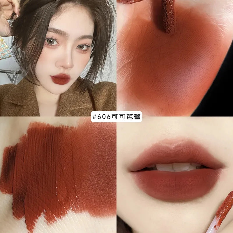 Dyeing Lip Gloss Matte Makeup Moisturizer Liquid Lipstick Waterproof Long Lasting Red Velvet Lip Tint Korean Make Up Cosmetic