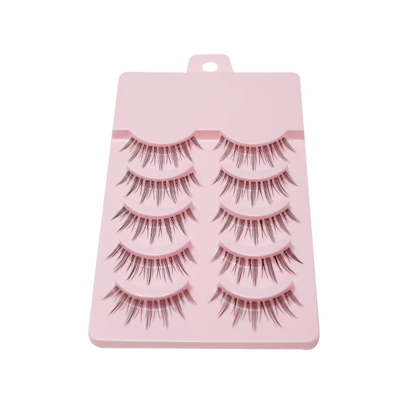 New 5 Pairs Manga Lashe Soft Natural Eyelashes Thick False Eyelashes Demon Eyelashes Daily Dating Makeup Eyelashes Lashes Wispy