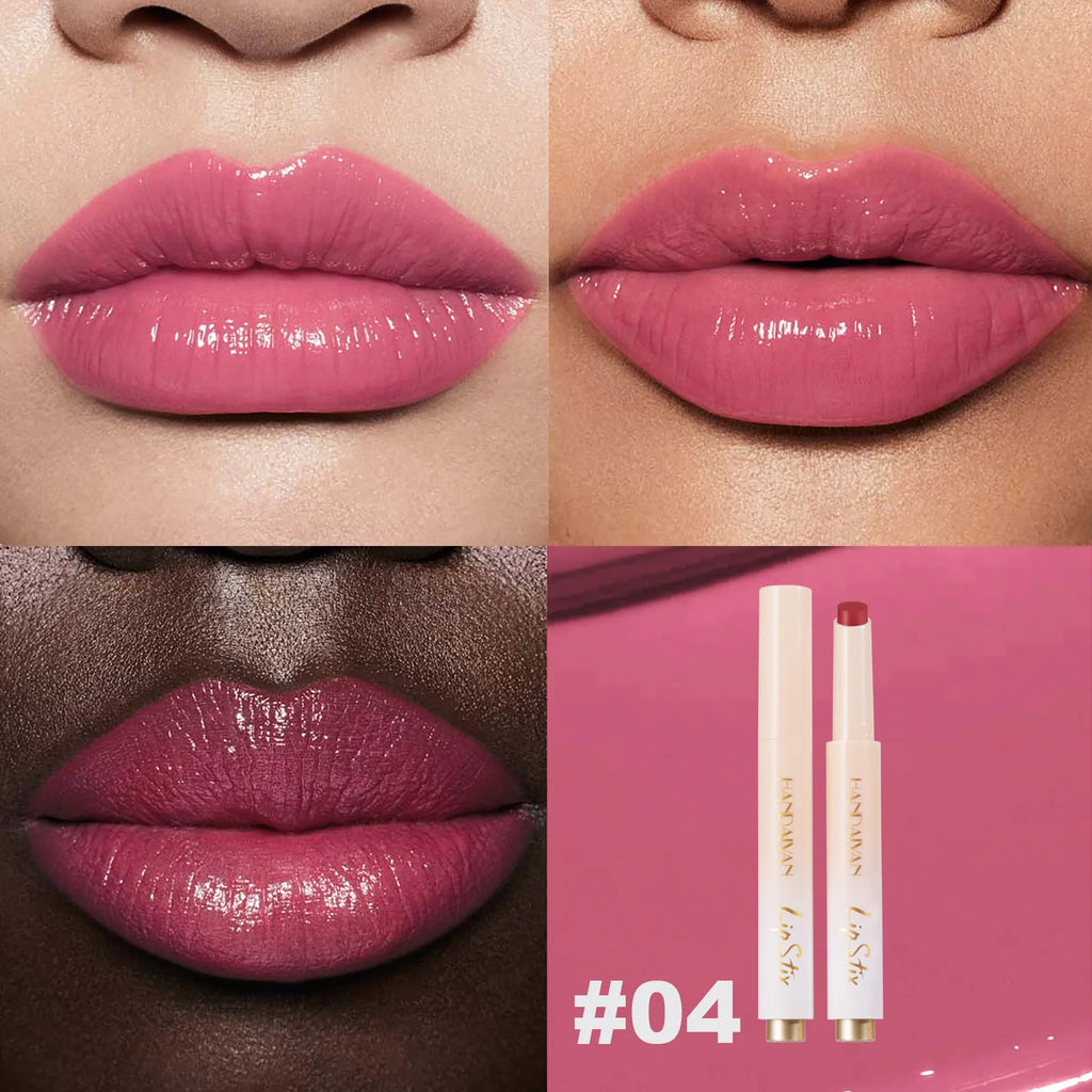 HANDAIYAN 8-color hydrating mirror color pressed lipstick pencil pearl long-lasting moisturizing hydrating lipstick pen