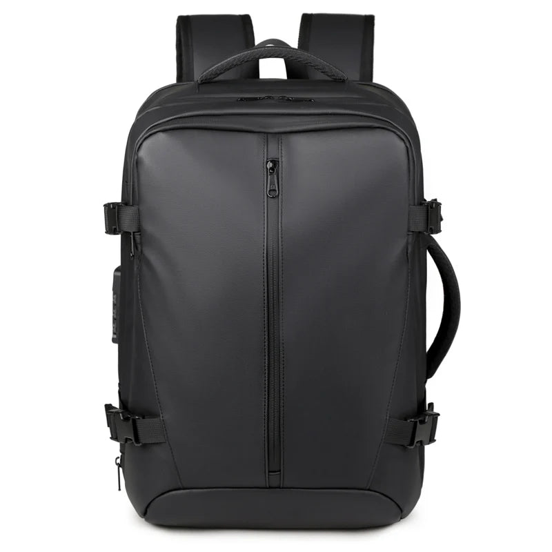 Unisex Vacuum Compression Solid Color Simple Travel Backpack, Large Capacity And Durable Multi-compartment Carry-on Bag