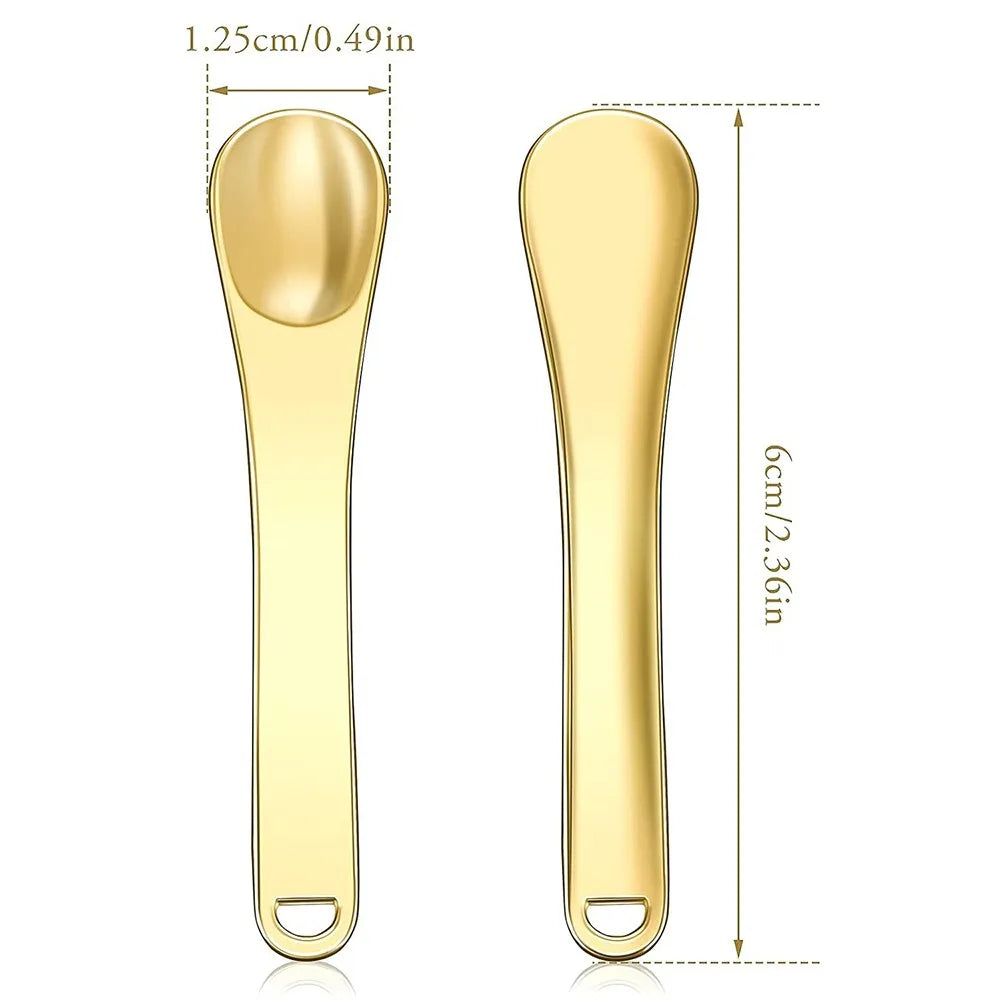 1Pcs Metal Makeup Spatula Mini Spoon Eye Cream Massage Sticks Beauty Scoop for Facial Cosmetic Face Cream Reduce Eye Wrinkles