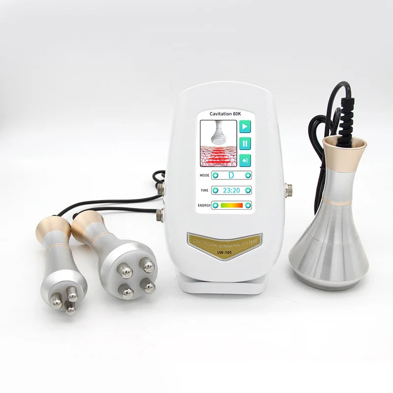Ultrasonic 80KHz 3 in 1 Cavitation RF Facial Body Shaping Massage Fat Cellulite Skin Tightening Loss Burner Lifting Beauty Devic