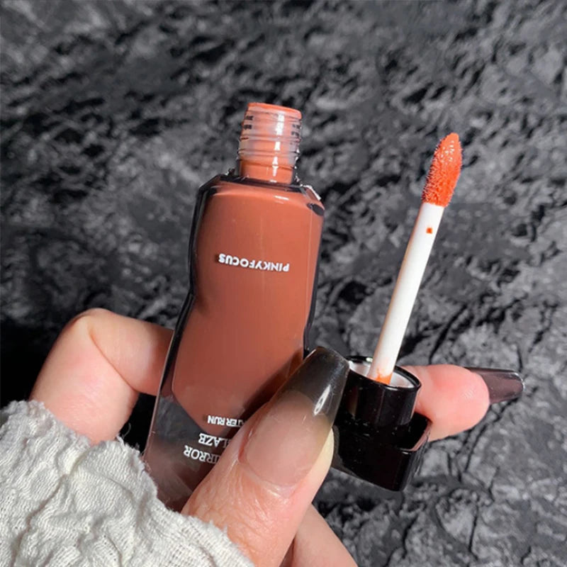 6 Colors Jelly Mirror Water Lip Gloss Transparent Glass Lip Glaze Waterproof Liquid Lipstick Nude Brown Clear Lip Tint Makeup