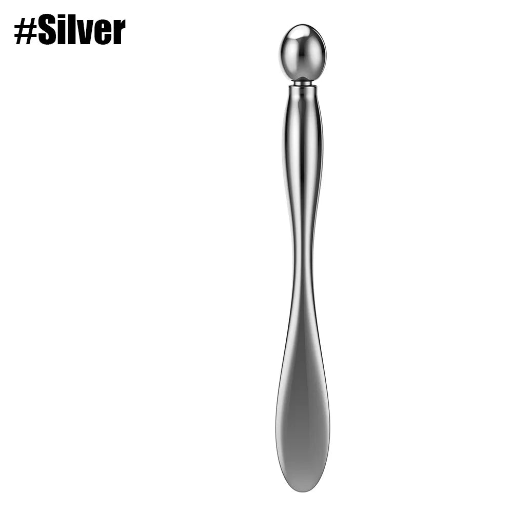 1Pcs Metal Makeup Spatula Mini Spoon Eye Cream Massage Sticks Beauty Scoop for Facial Cosmetic Face Cream Reduce Eye Wrinkles
