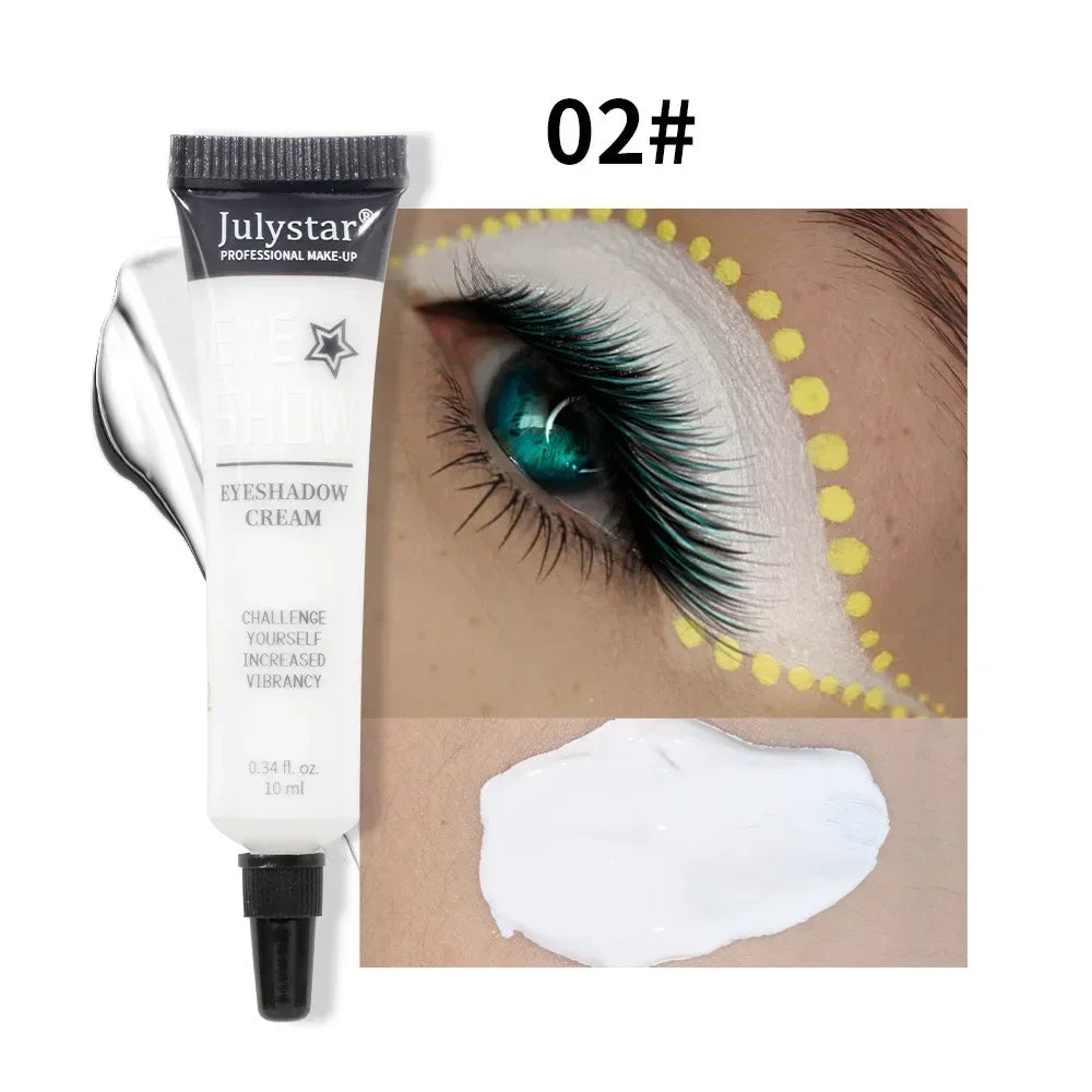 Colored Waterproof Long-lasting Non-smudge Matte Liquid Eyeshadow Cream Sweatproof Nude White Purple Blue Eye Makeup Cosmetics