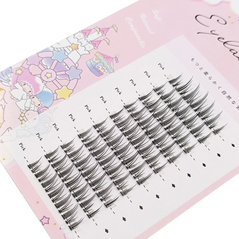 3D New Spikes Eyelashes Fishtail Cluster Eyelashes Personality Eyelash Extension Eyelashes Bundle Professional False Eyelashes