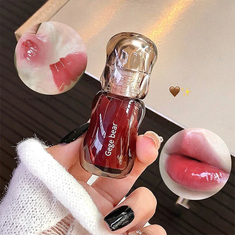 GegeBear Crystal Clear Lipgloss Hydrating Water Liquid Lipstick Light Lip Tint Plumping Non-stick Cup Lips Makeup Women Cosmetic
