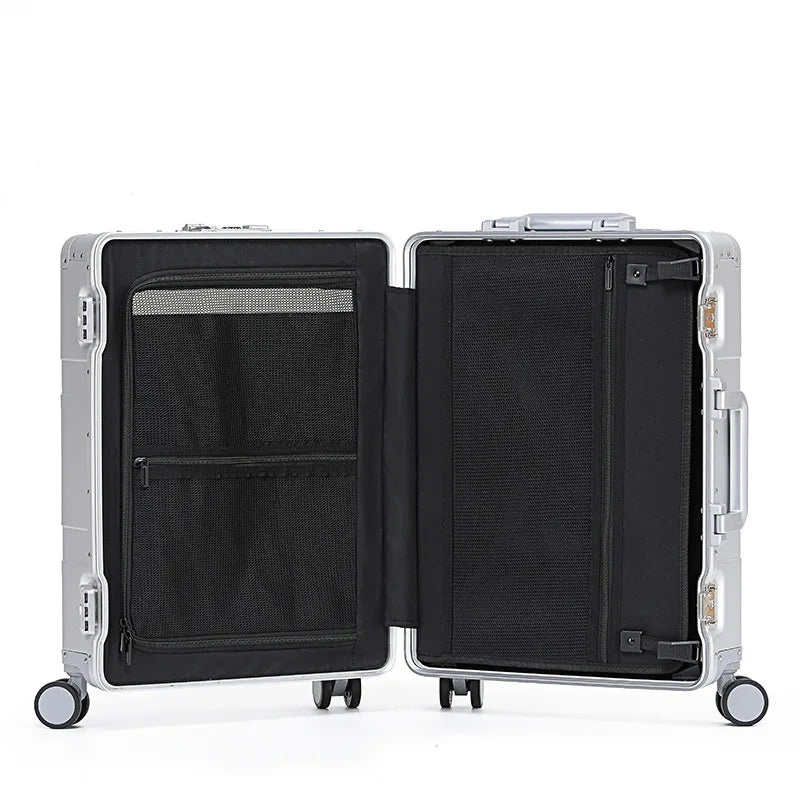 The Latest All Aluminum Travel Luggage High Quality Trolley Suitcase 20 Inch Carry on Luggage Men's and Women's Luggage