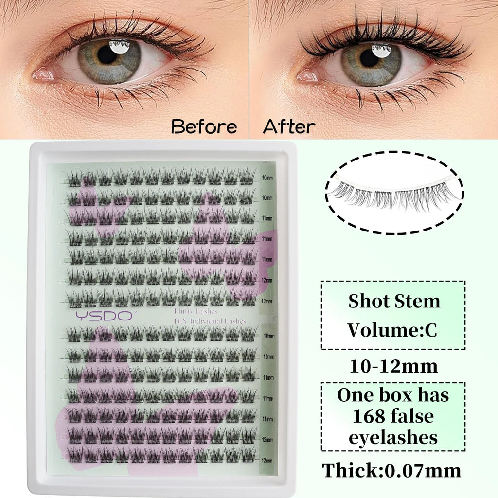 False Eyelashes Natural Manga Lashes Anime Eyelashes Large Capacity Eyelashes Extension Individual Eyelashes Handmade Eyelash