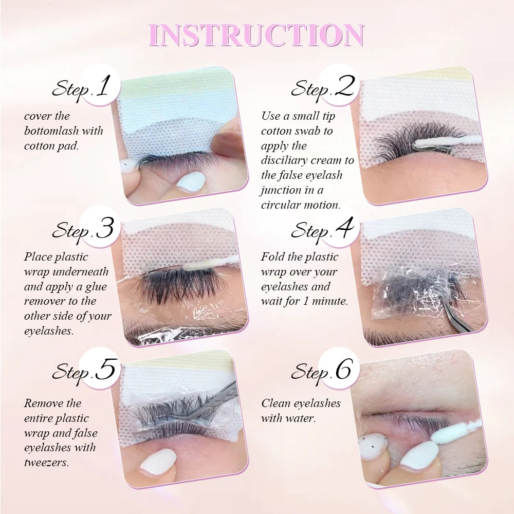 NAGARAKKU Professional Eyelashes Glue Remover False Eyelashes Tools Eyelash Extensions Tools No Smell Cream Cream Remover