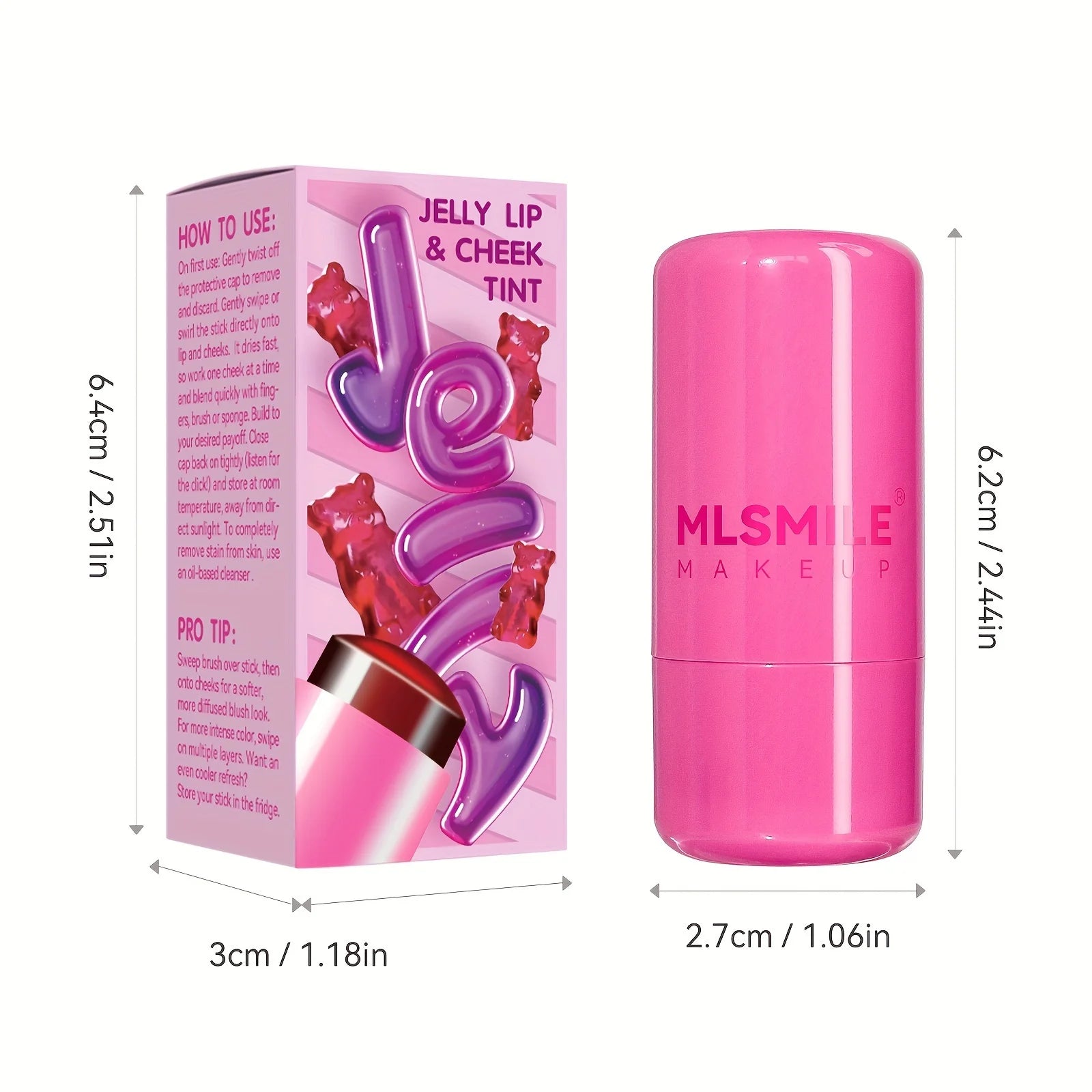 Jelly Blush Stick Lip and Cheek Stick, Multi-purpose Jelly Tint Jelly Blush, Blush Cooling Water Tint Sheer Lip & Cheek Stain