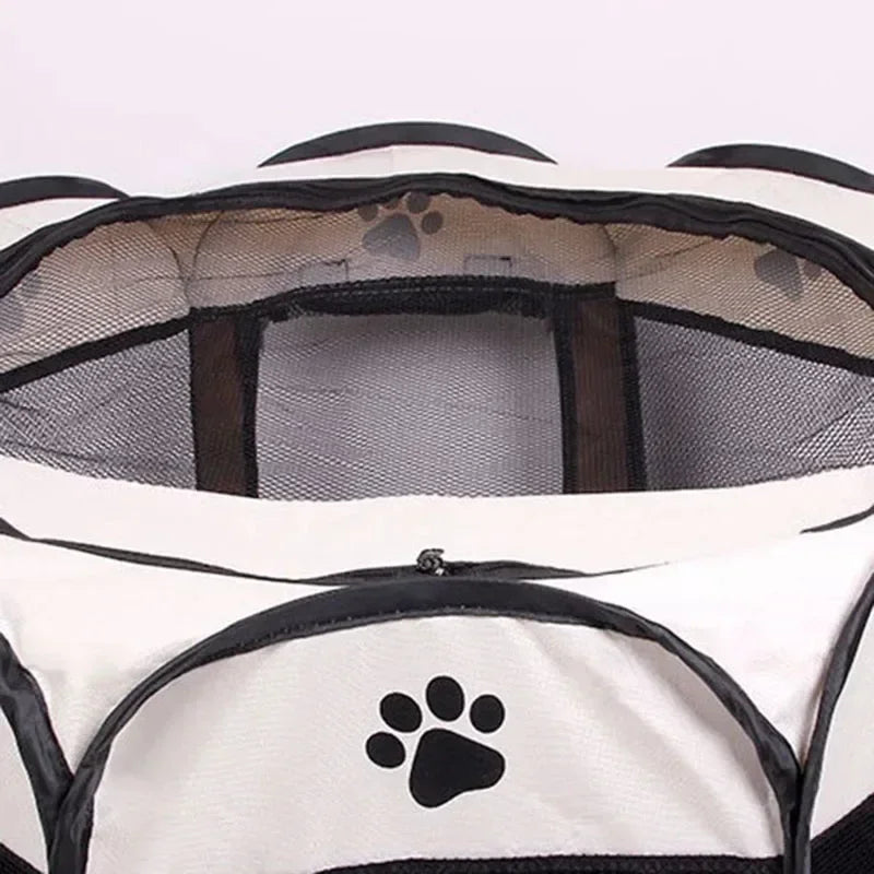 Foldable Octagonal Pet Tent Portable Cat Dog Cage for Outdoor Camping Large Enclosure Travel Fence House for Cats and Dogs
