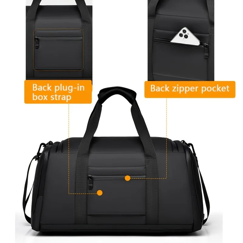 Large capacity multifunctional luggage bag with multiple compartments and shoe pockets,  casual sports and fitness bag