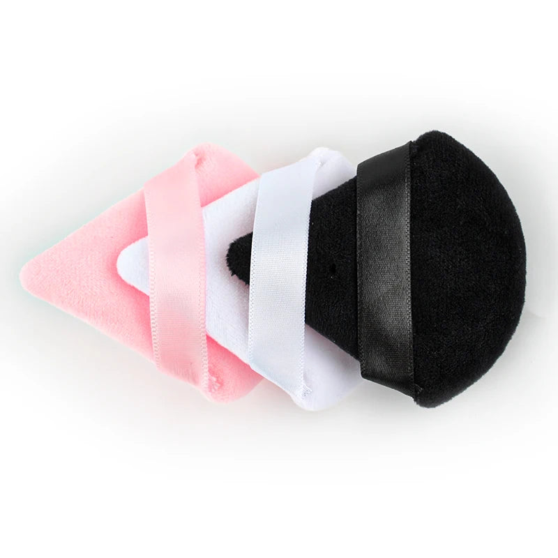 Triangle Velvet Powder Puff 1/2/3/6Pcs Face Mini Make Up Sponges Reusable Washable Cosmetic Eye Beauty Makeup Tool Accessories