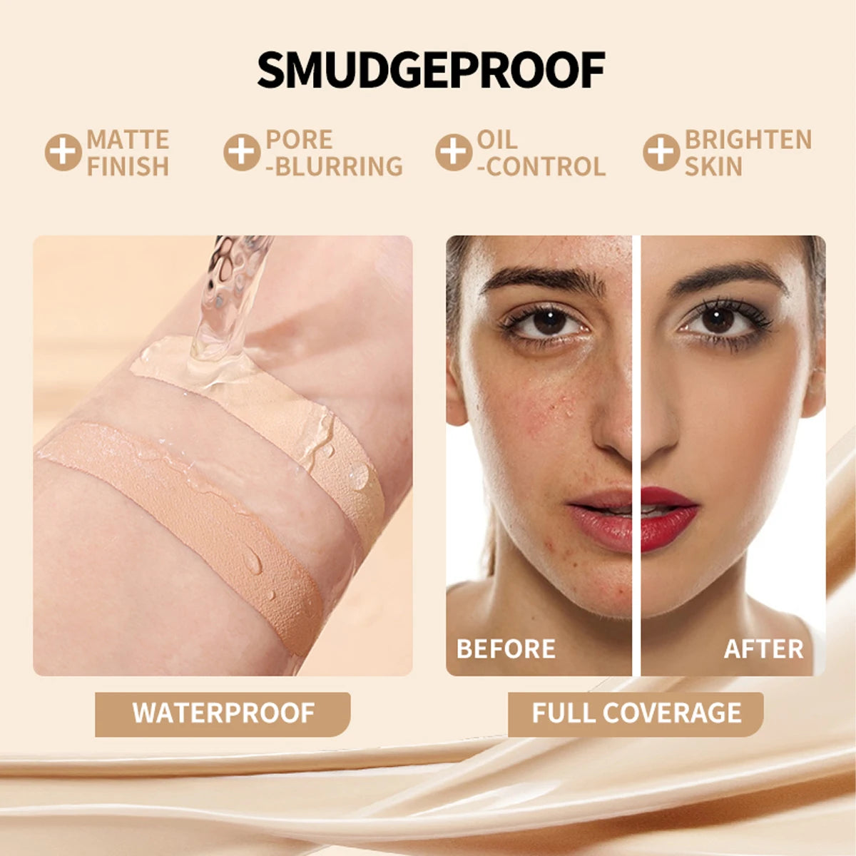 3-in-1 Face Concealer Makeup 3Color Concealer Paleta Spot Acne Print Repair Foundation Dark circles are not easy to stick powder