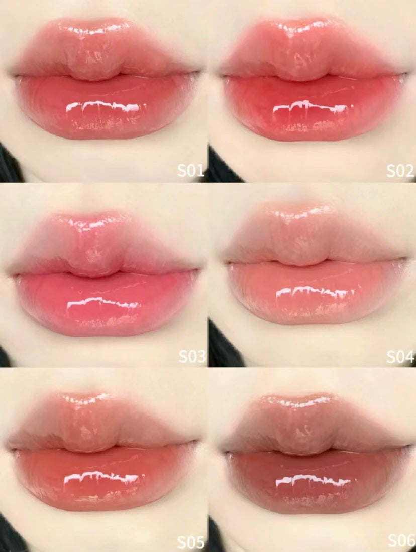Pink Bear Water Essence Solid Lipgloss Moisturizing Mirror Lip Glaze LipSugar Light Lipstick Light Sensation Beauty Makeup