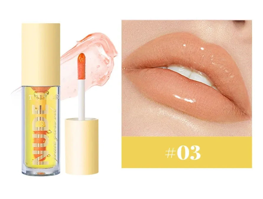 4 Colors Fruit Lip Oil Moisturizing Lip Plump Clear Hydrates And Shines Mirror Water Gloss Lip Glaze Liquid