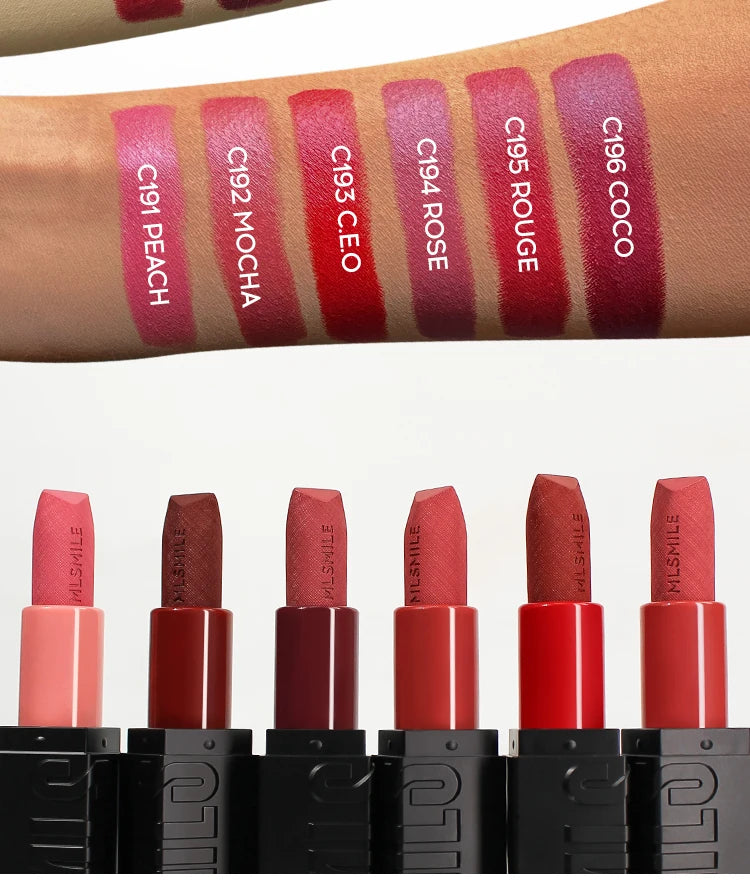 Velvety Matte Lipstick, Richly Pigmented With A Satin Finish Long-Lasting Matte Lip Gloss, Full Coverage Creamy Lipstick