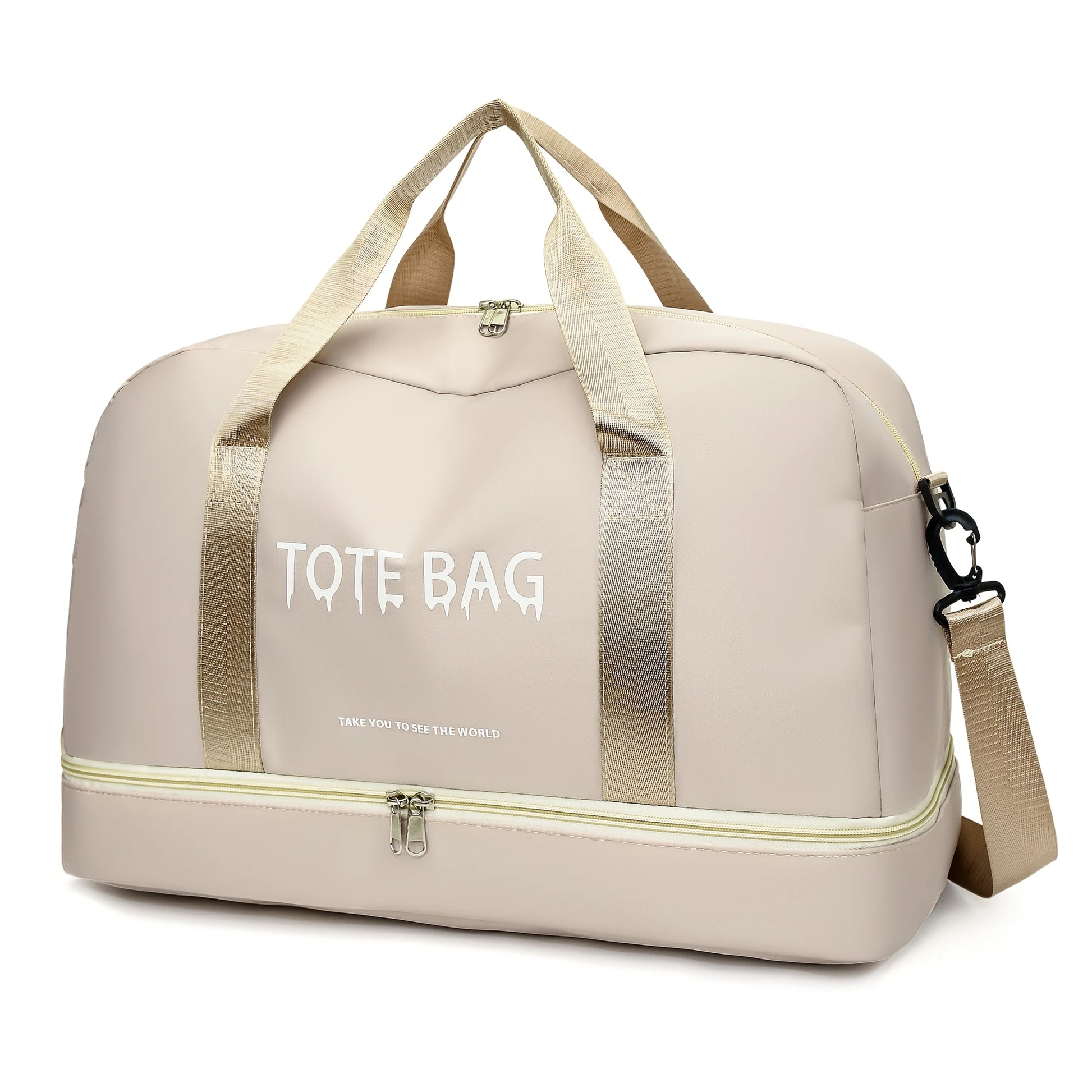 Multifunctional Large-Capacity Travel Duffle Bag with Adjustable Shoulder Strap, Durable Nylon Casual Gym Bag for Sports