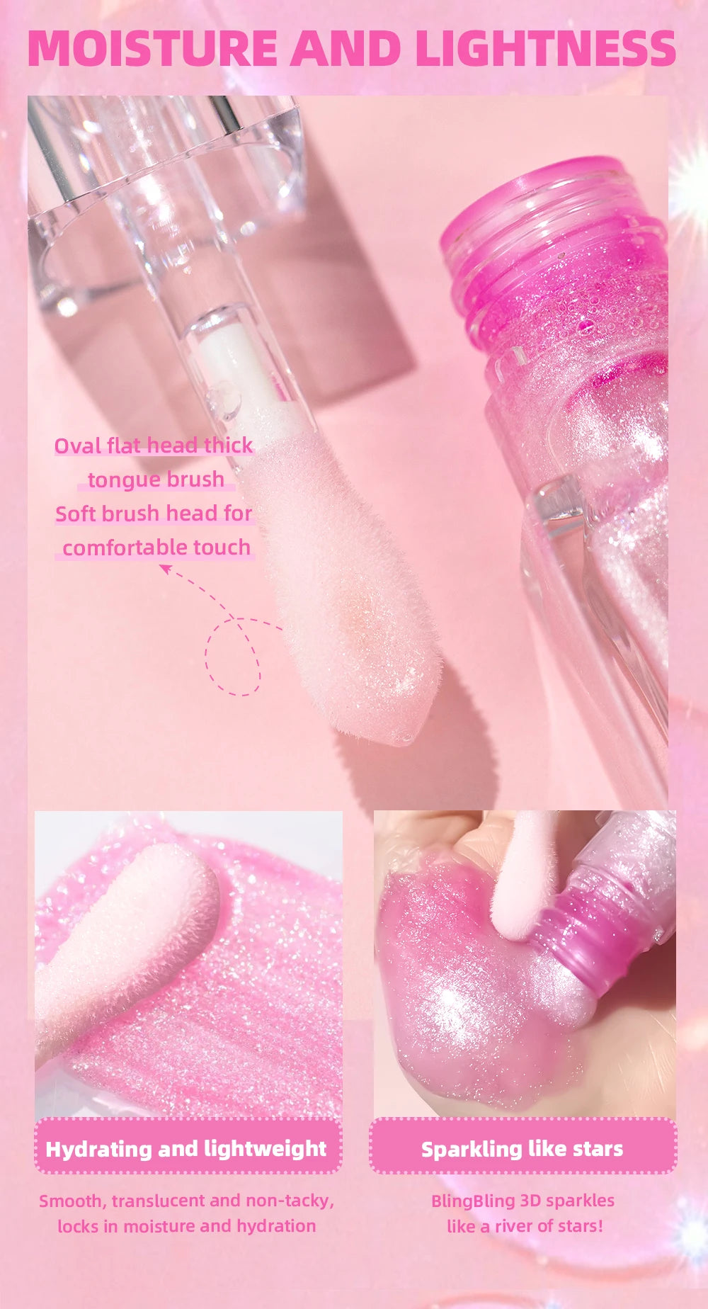 QIBEST Lip Oil Magic Warm Color Changing Lipstick Balm Lip Glaze Transparent Moisturizing Lipgloss Shiny Glitter Lips Cosmetics