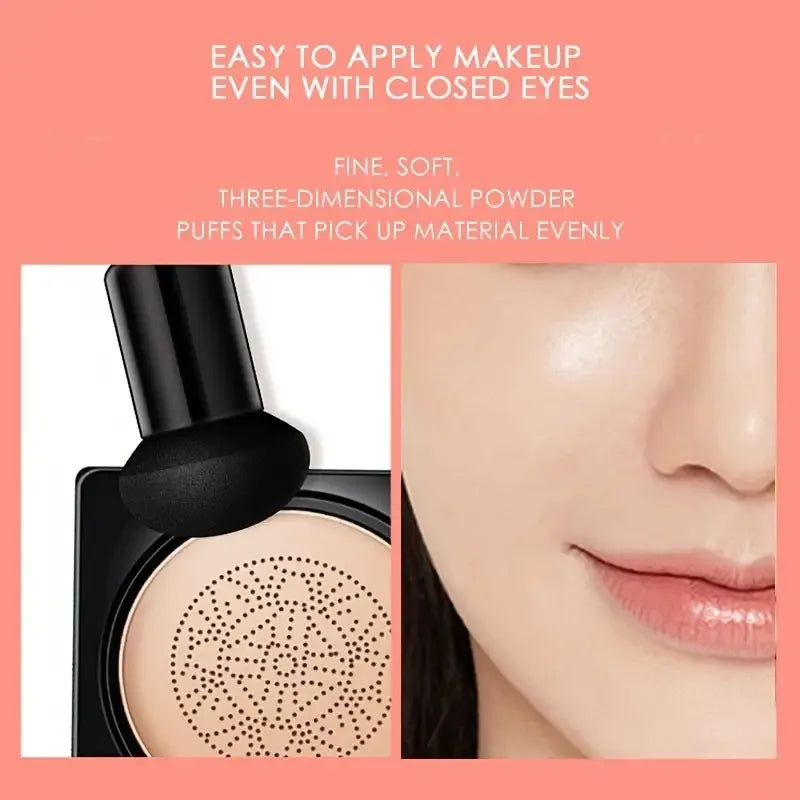 BB Cream Mushroom Head Air Cushion Powder Puff Moisturizing Brightening Foundation Concealer CC Cream Base Makeup Cosmetics