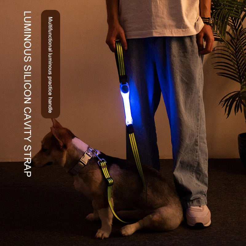 Luminous Strap For Dog Collar Harness Leash Led Light Night Safety Anti-Lost/Avoid Car Accident Glowing Collar For Dogs