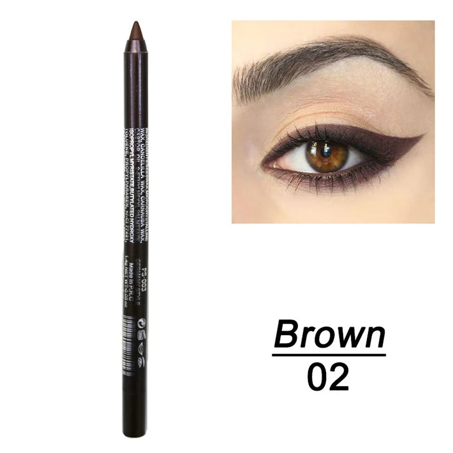 14-Color Colourful Eyeliner Pen, High Pigmented Pearly Glitter ShimmerMetallic Finish, Smokey Punk Gothic Style Eyeliner, Long L