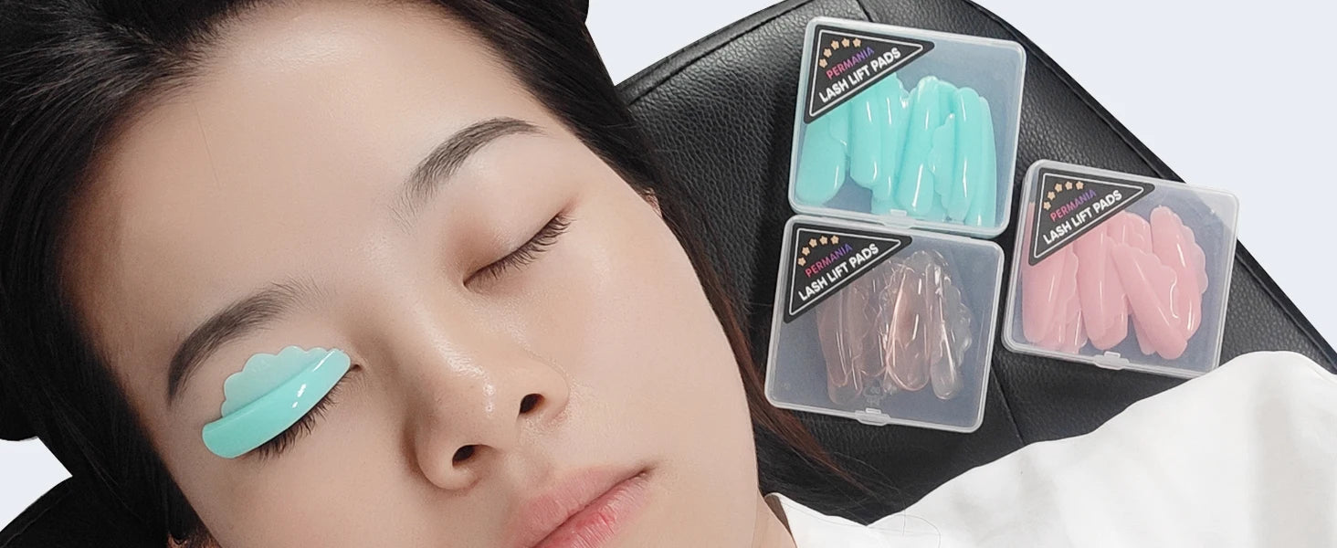PERMANIA 4 Pairs Self-Adhesive Eyelash Lift Pads Eyelash Lifting Shields Lash Perming Pads Soft And Reusable Lash Lifting Tool