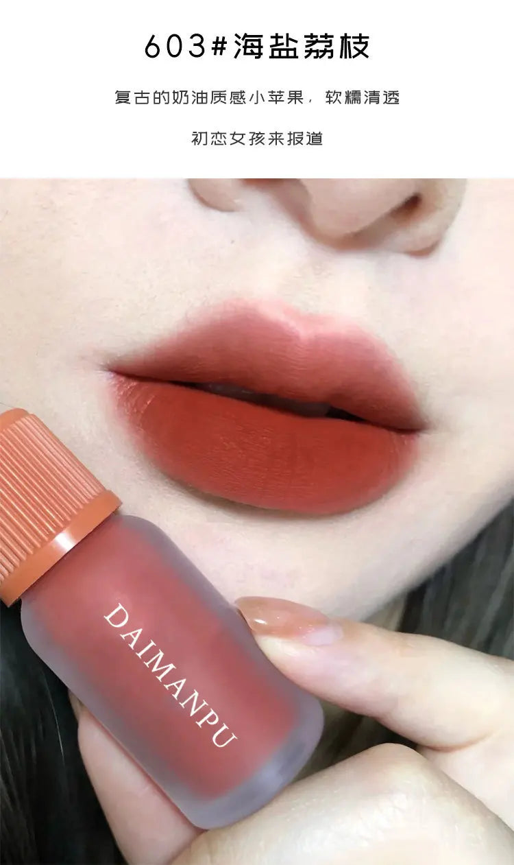 Dyeing Lip Gloss Matte Makeup Moisturizer Liquid Lipstick Waterproof Long Lasting Red Velvet Lip Tint Korean Make Up Cosmetic