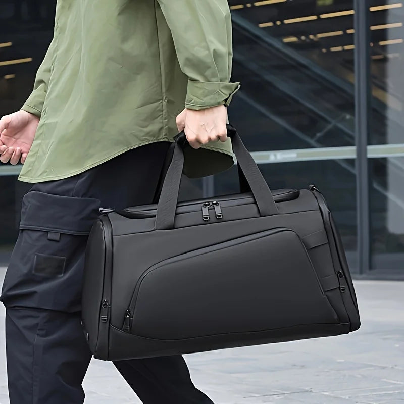 Large capacity multifunctional luggage bag with multiple compartments and shoe pockets,  casual sports and fitness bag