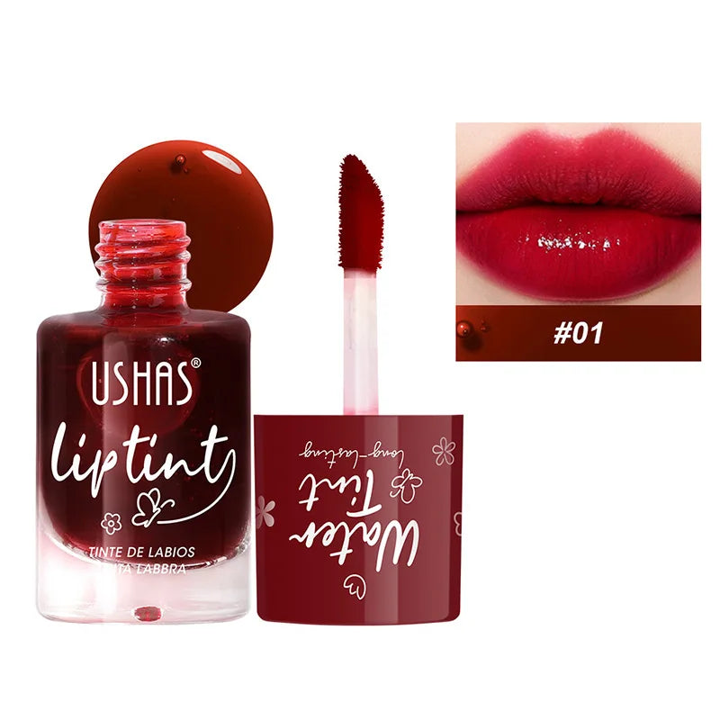 Hot Juice Red Lip Gloss Black Mirror Glass Water Light Clear Lip Glaze Waterproof Non Stick Liquid Lipstick Nude Lip Tint Makeup