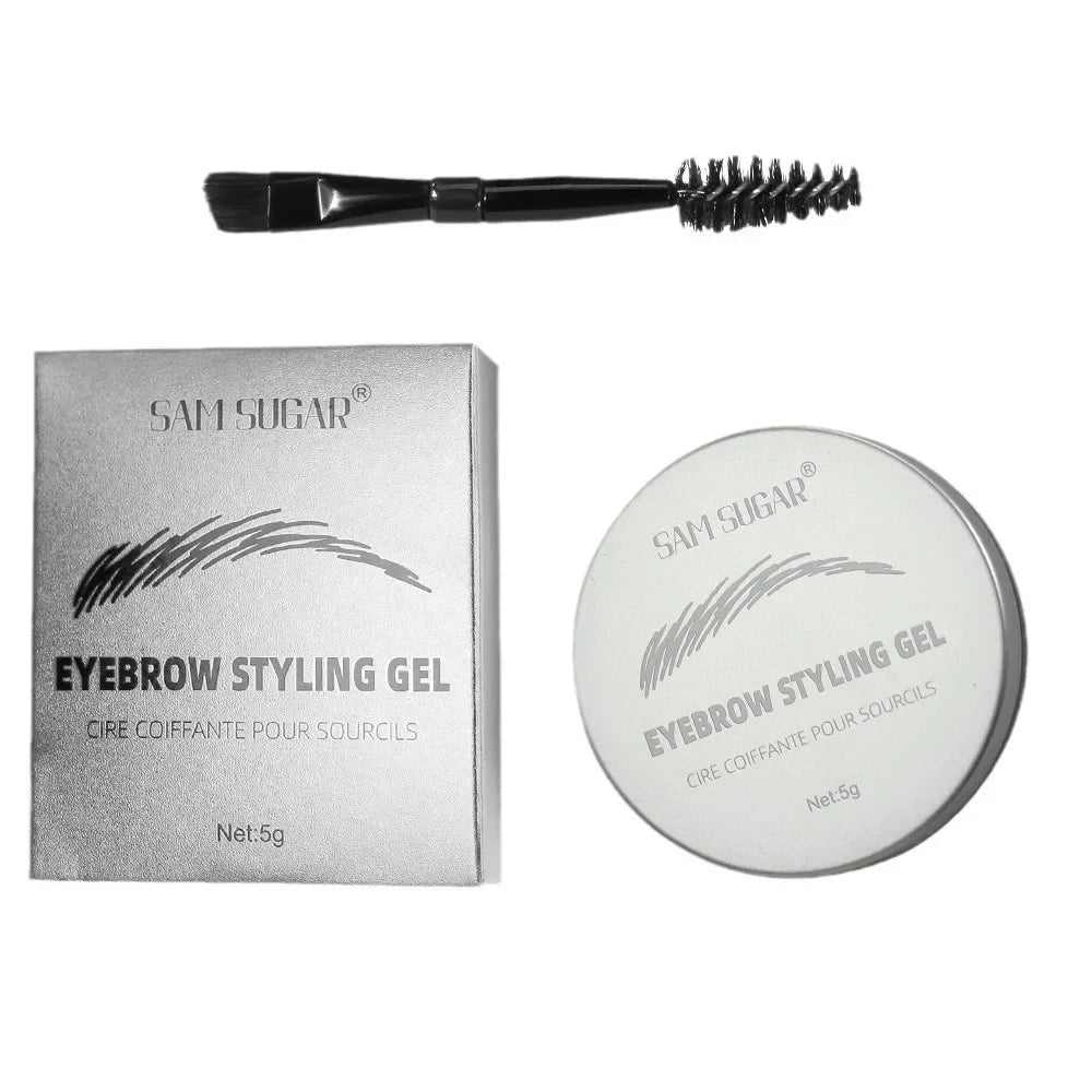 Long Lasting Eyebrow Styling Wax Soap with Brush Waterproof Gel Texture Transparent Coffee Brown Eye Brow Tint Cosmetics Makeup